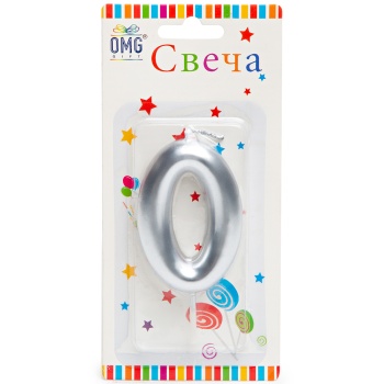Свеча для торта "ЦИФРА" 0