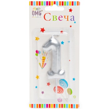 Свеча для торта "ЦИФРА" 1